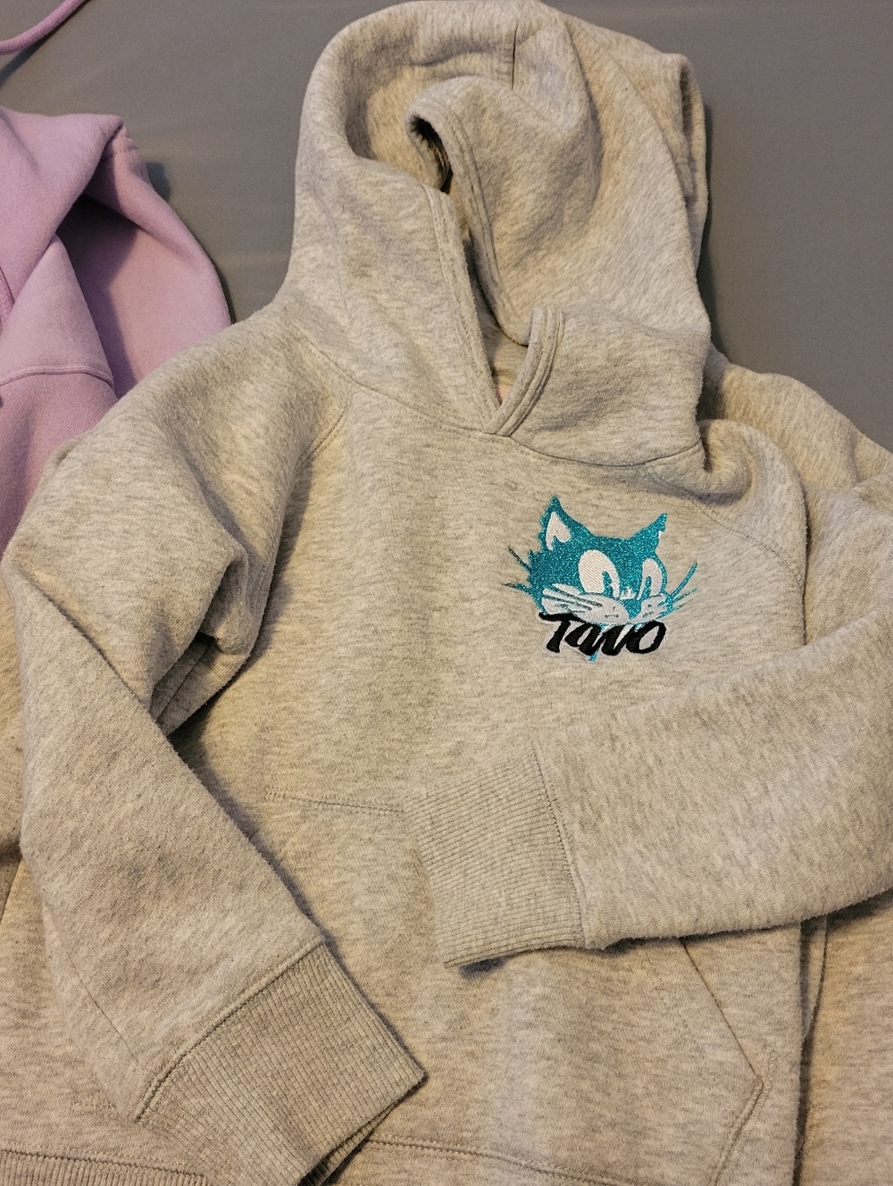 Two street gear  girls hoodie on Amazon Essentials Gray Fleece Pullover